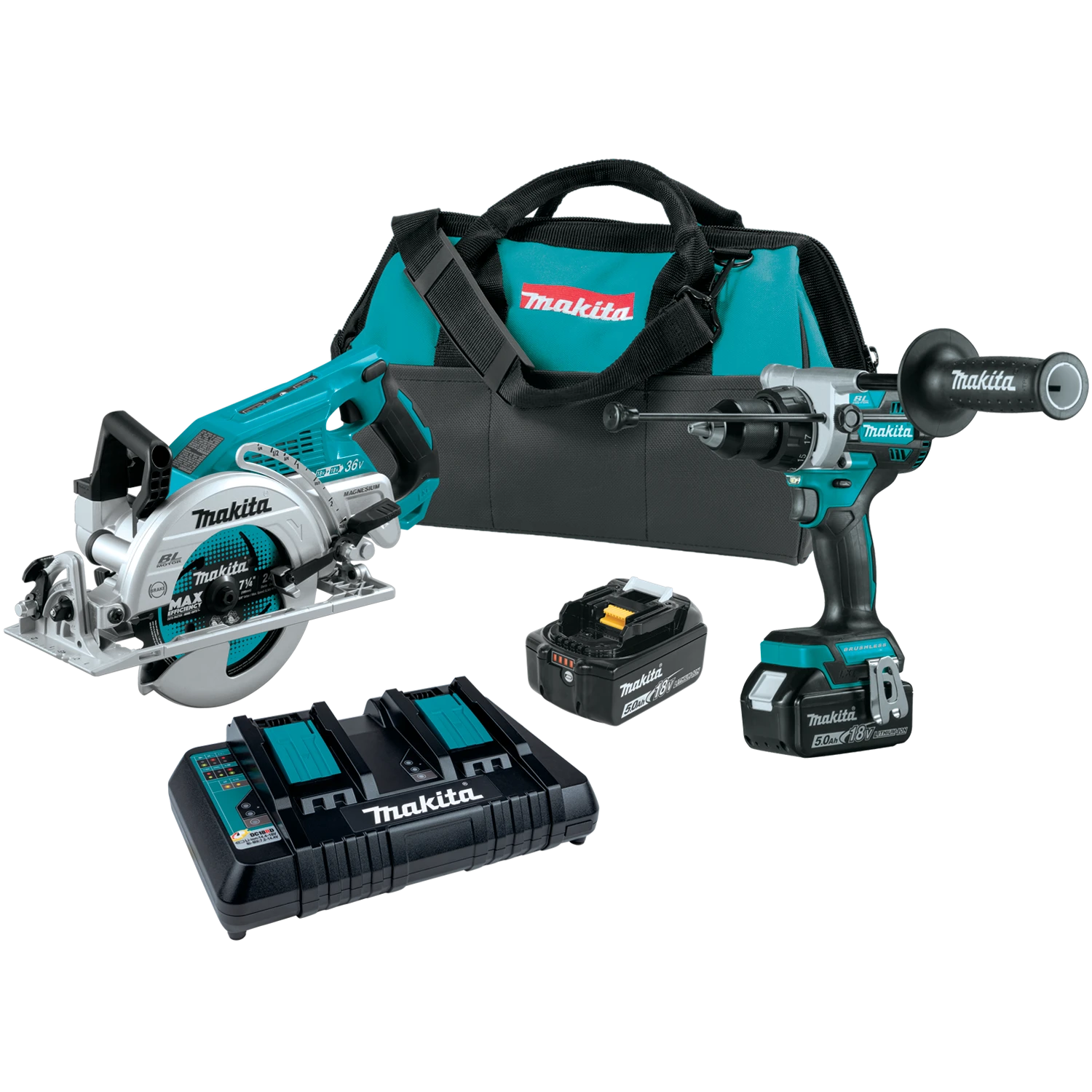 Makita XT289PT 18V LXT Lithium-Ion Brushless Cordless 2-Tool Combo Kit 3 Makita XT289PT 18V LXT Lithium-Ion Brushless Cordless 2-Tool Combo Kit
