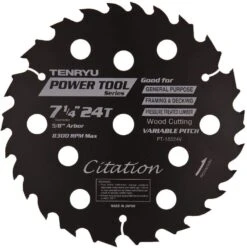 Tenryu PT-18524V Citation 7-1/4" Power Tool Series Saw Blade