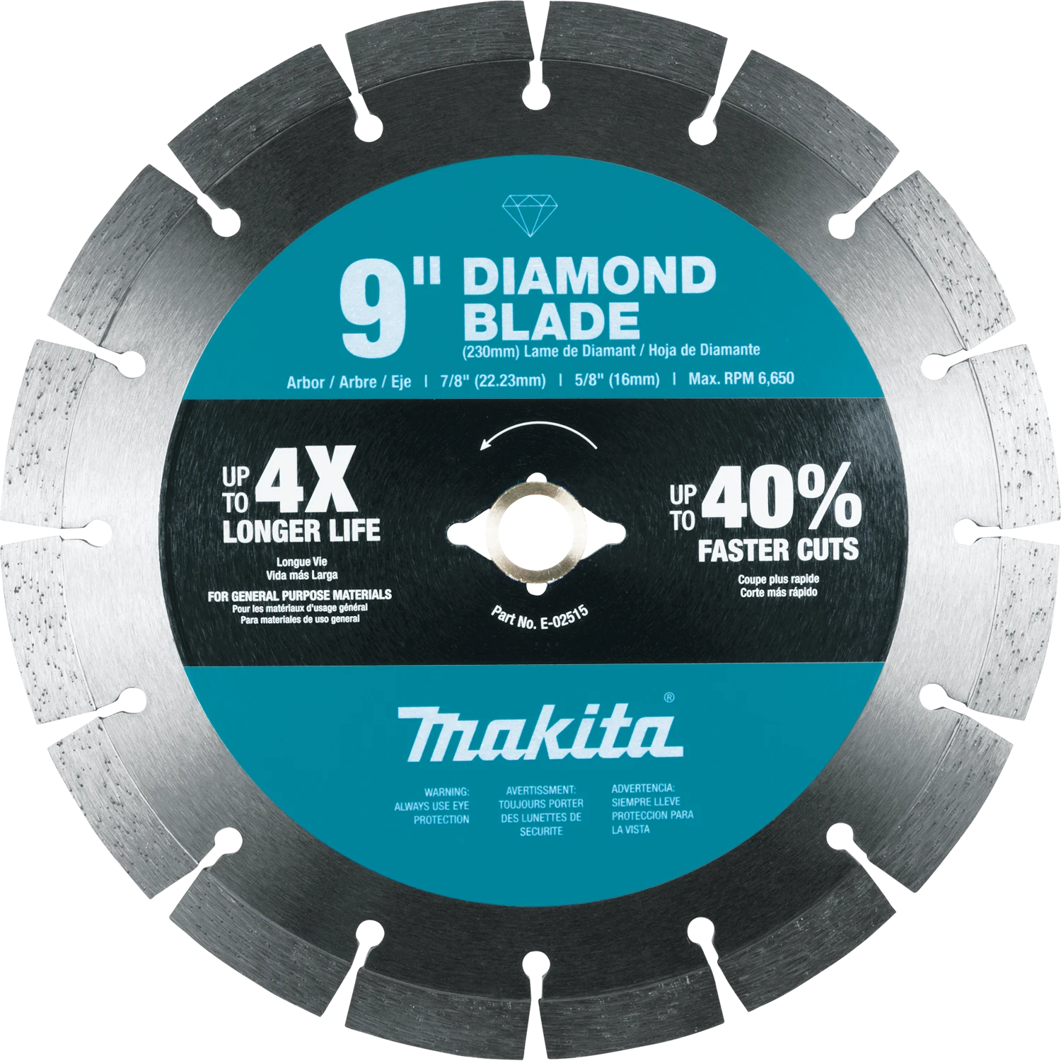 Makita E-02515 9" Diamond Blade, Segmented, General Purpose 3 Makita E-02515 9" Diamond Blade, Segmented, General Purpose