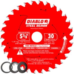 Diablo D053830FMX 5-3/8" X 30 Tooth Carbide-Tipped Saw Blade For Metal