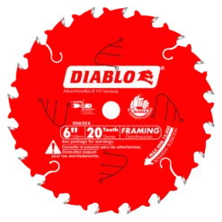 Diablo D0620X 6" X 20 Tooth Framing Saw Blade