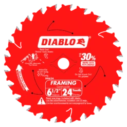 Diablo D0624X 6-1/2" X 24 Tooth Framing Saw Blade