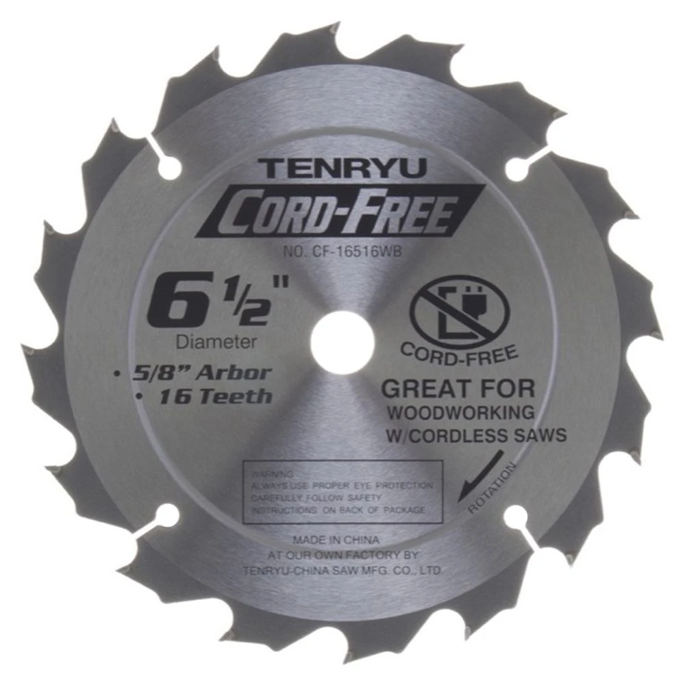 Tenryu CF-16516W 6-1/2" Cord-Free Saw Blade 3 Tenryu CF-16516W 6-1/2" Cord-Free Saw Blade