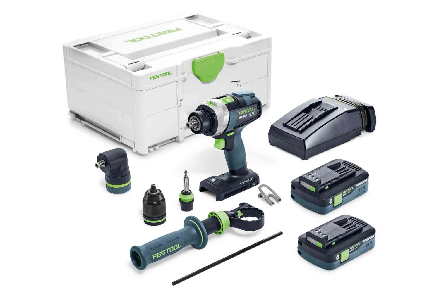 Festool 576778 QUADRIVE TPC 18/4 HPC 4.0 I-Set Cordless Drill Kit 3 Festool 576778 QUADRIVE TPC 18/4 HPC 4.0 I-Set Cordless Drill Kit