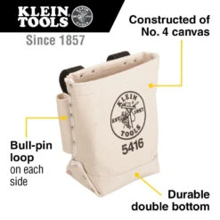 Klein 5416 Bull-Pin And Bolt Pouch Canvas Tool Bag -Power Pro Shop image 3d1423f5 ff54 48aa aabf 1d65c347d7ae