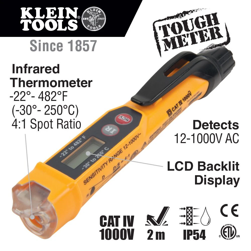 Klein NCVT-4IR Non-Contact Voltage Tester Pen 4 Klein NCVT-4IR Non-Contact Voltage Tester Pen - Image 2