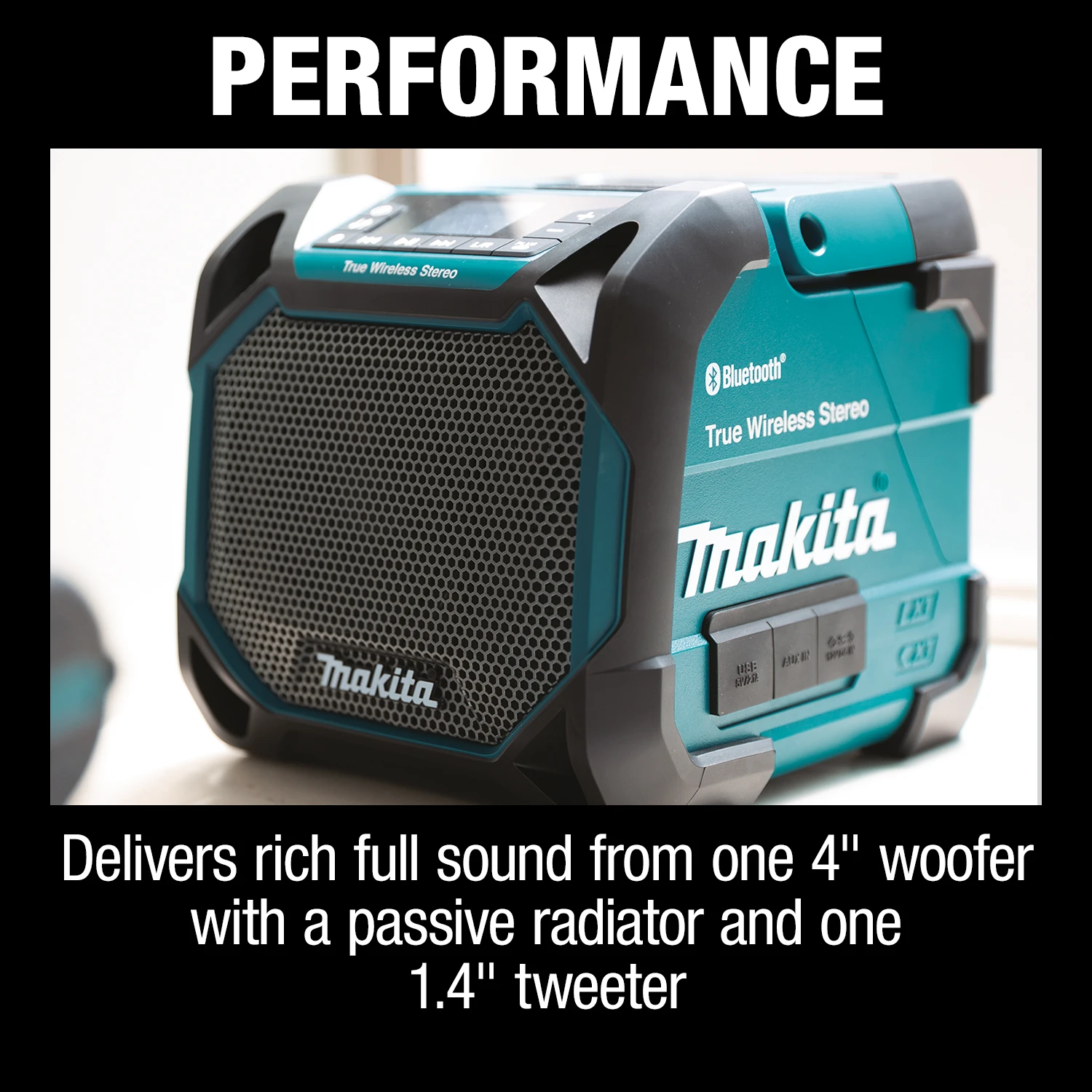 Makita XRM11 18V LXT 12V Max CXT Cordless Bluetooth Job Site Speaker (Tool Only) 7 Makita XRM11 18V LXT 12V Max CXT Cordless Bluetooth Job Site Speaker (Tool Only) - Image 5