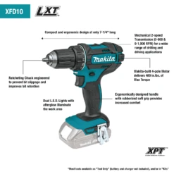 Makita XFD10SY 18V Compact 1/2" Drill-Driver Kit -Power Pro Shop image b7c480e6 2436 424d ad6e 9f5fe308de99